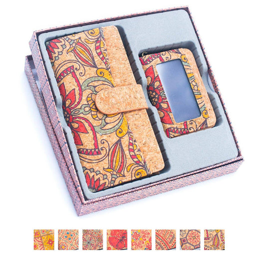 Natural Cork Gift Boxed Women's Wallet Set (2 pieces)  HY-036-0