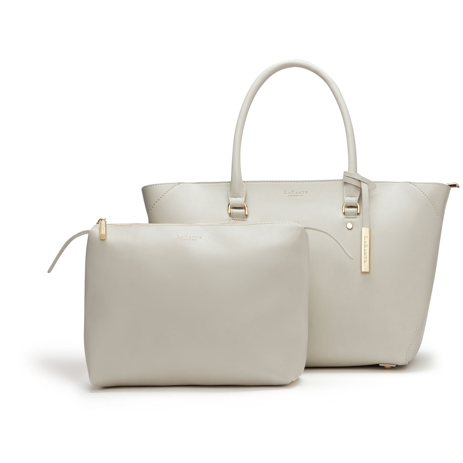 Grey - Sophie Vegan Leather Tote Bag-0