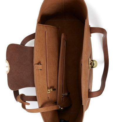 Maple Brown Vegan Non Leather Tote Bag-2