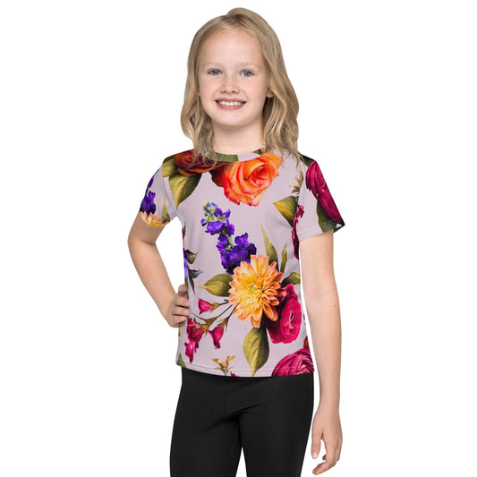 Floral Burst - Crew Neck T-Shirt for Kids