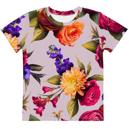 Floral Burst - Crew Neck T-Shirt for Kids