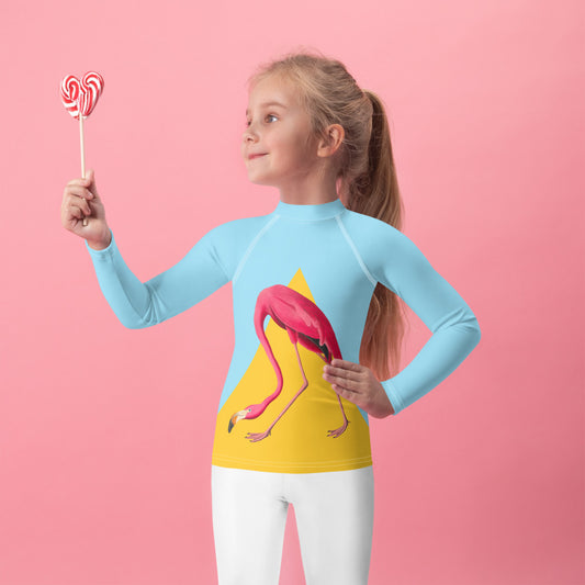 Funky Flamingo - Surfshirt für Babies & Kinder - UV-Shirt - Langarm Badeshirt