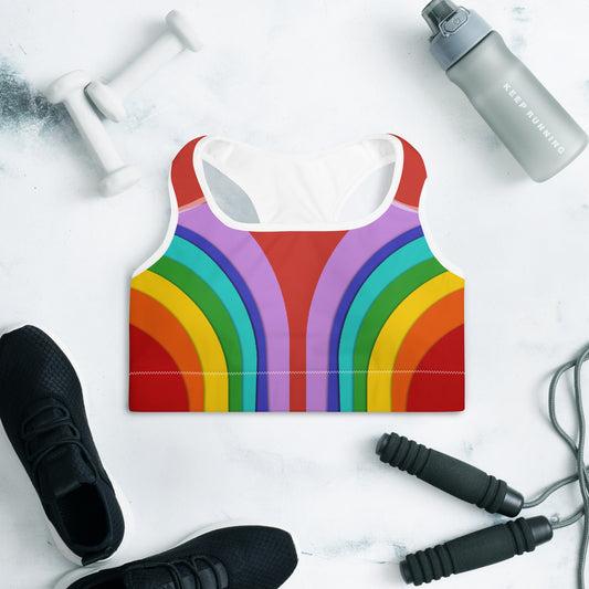 Rainbow CUTOUT - Padded sports bra