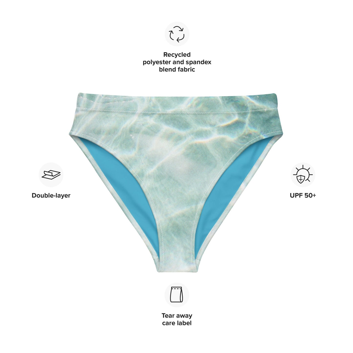 Summer Swimming - Recyceltes Bikinihöschen mit hoher Taille