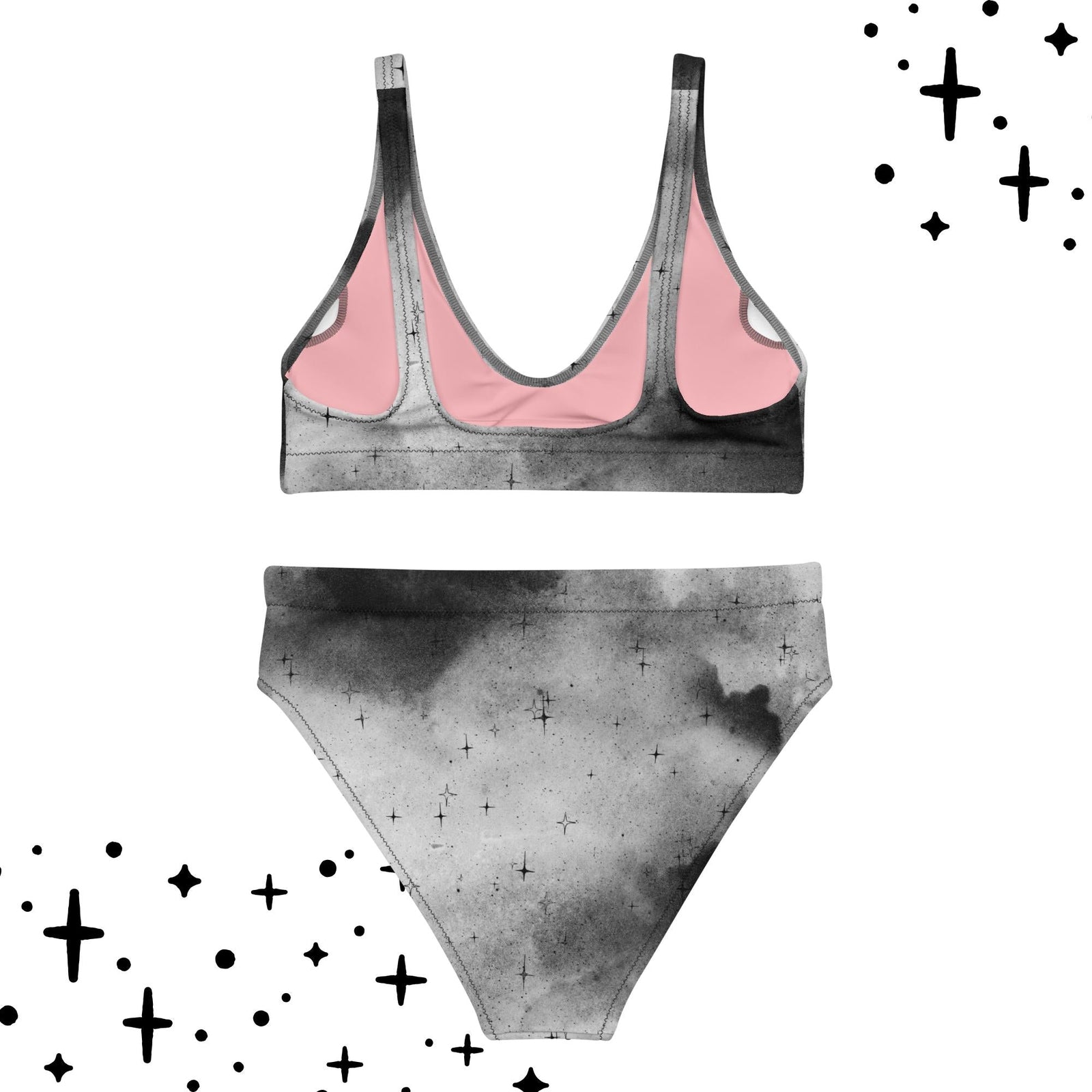 Starry Night Reversed - Recycelter Bikini mit hoher Taille-recycelte Bikinis-linaliva.de