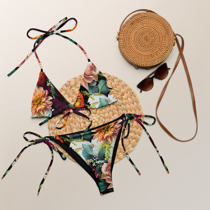 Rose &amp; Dahlia Recycled Tie Up Bikini