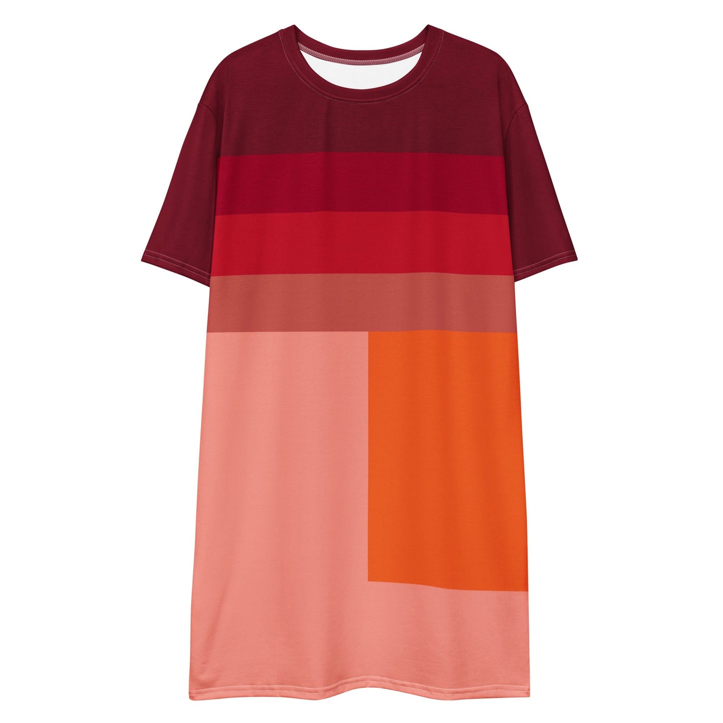 Color Blocking - T-Shirt Dress