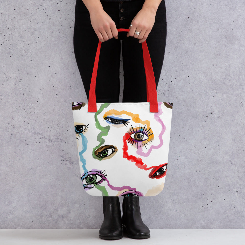 Colored Eyes - Stoffbeutel - Tote-Shopping Bags & Totes-Rot-linaliva.de