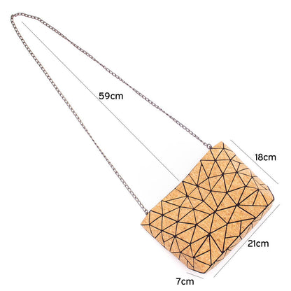 Natural Cork Geometric Chain Crossbody cork Bag  BAG-2027-7