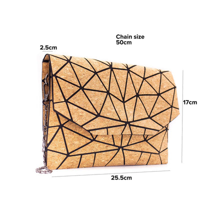 Cork Geometric Chain Crossbody cork Bag  BAG-2069-11