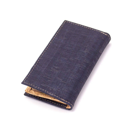 Brown navy cork billfold card vegan women wallet BAG-2016-13