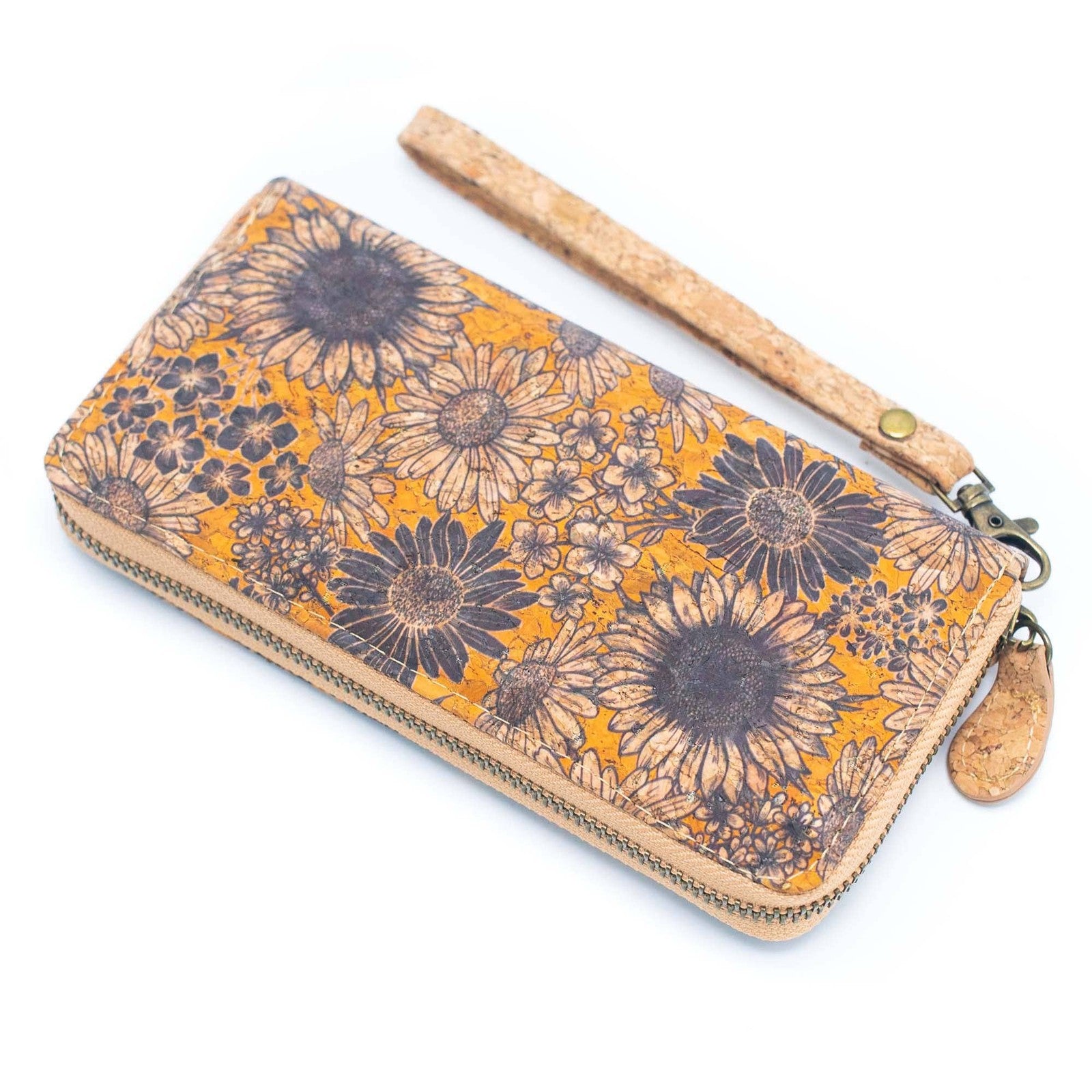 Various patterns natural cork women zipper card wallet- Vegan Cork Wallet BAG-2216-7
