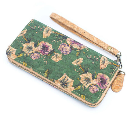 Various patterns natural cork women zipper card wallet- Vegan Cork Wallet BAG-2216-1
