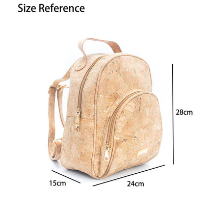 Natural cork Molten Gold Flap Daily ladies backpack BAG-2260-5