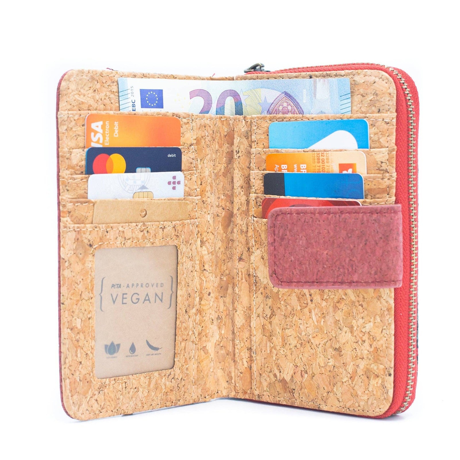 All cork women card wallet Colors cork Mini-Flap Printed Wallet –BAG-2222-9