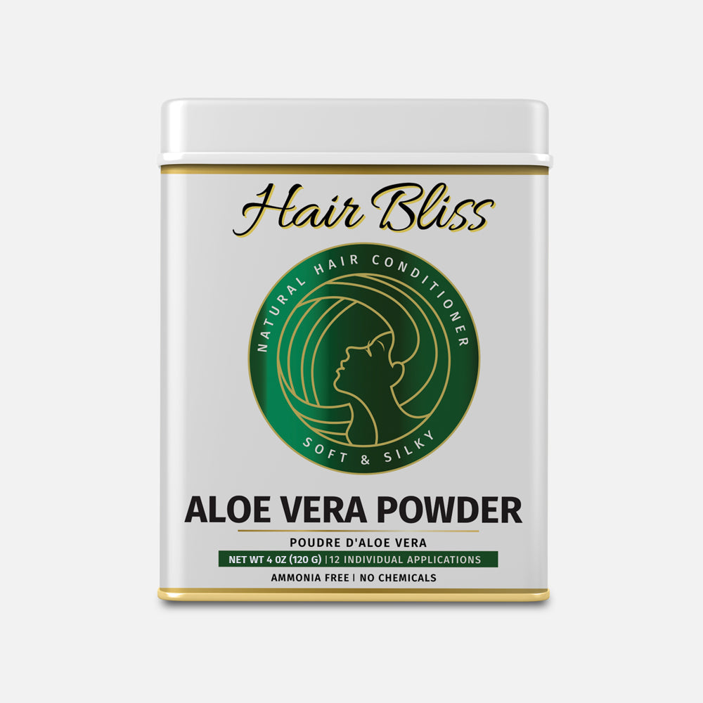 Hair Bliss- Natural Aloe Vera Herbal Hair & Skin Conditioning Powder- 12 Individual Sachets (10 gm each)- Reusable Brush & Tray Included-0