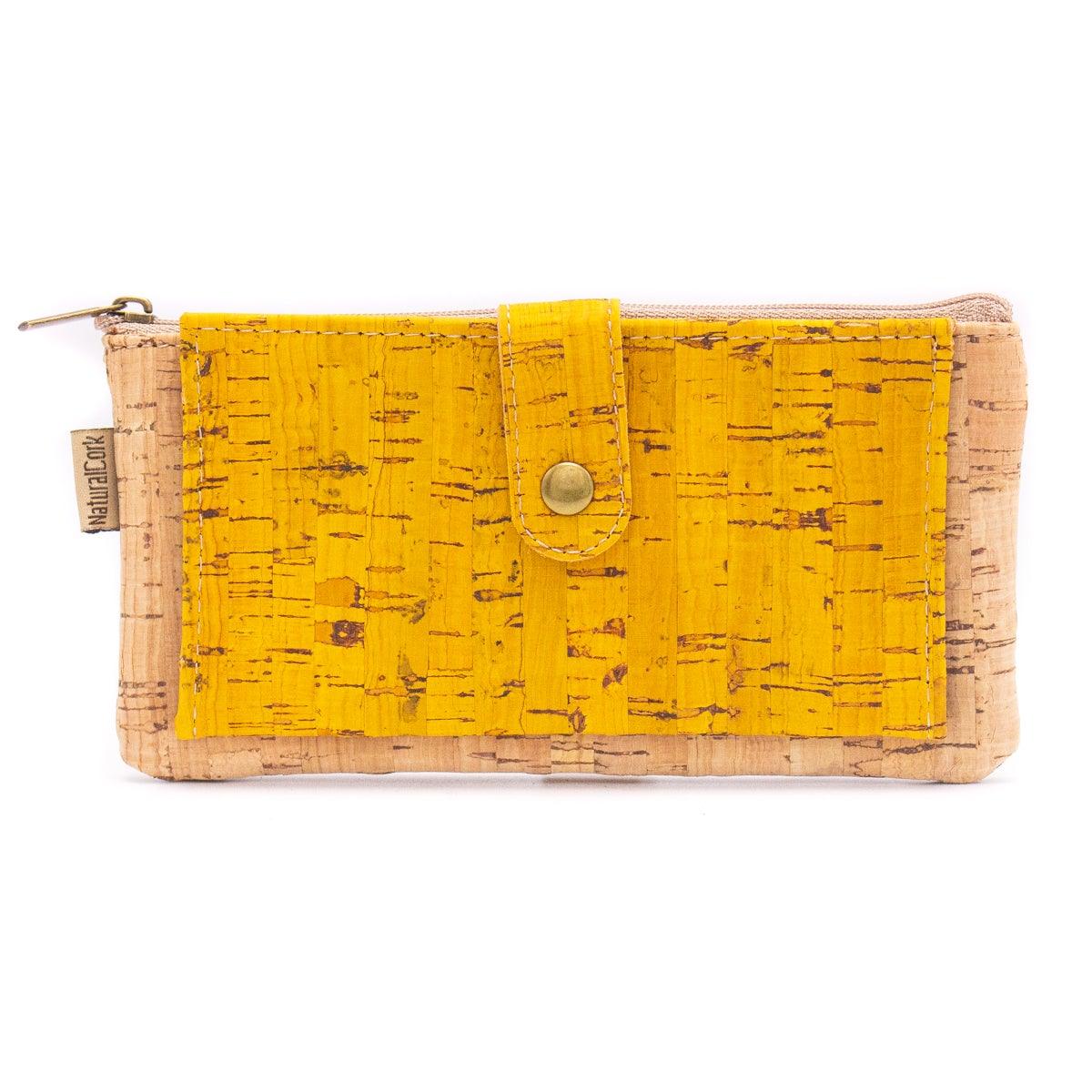 Compact yellow vegan cork wallet 2052-B-10