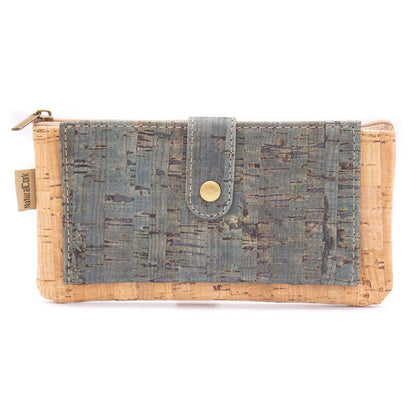 Turquoise cork leather wallet BAG-2052-C-0