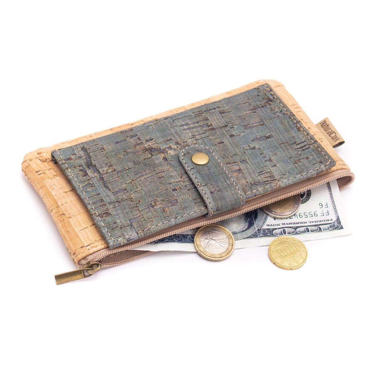 Turquoise cork leather wallet BAG-2052-C-6