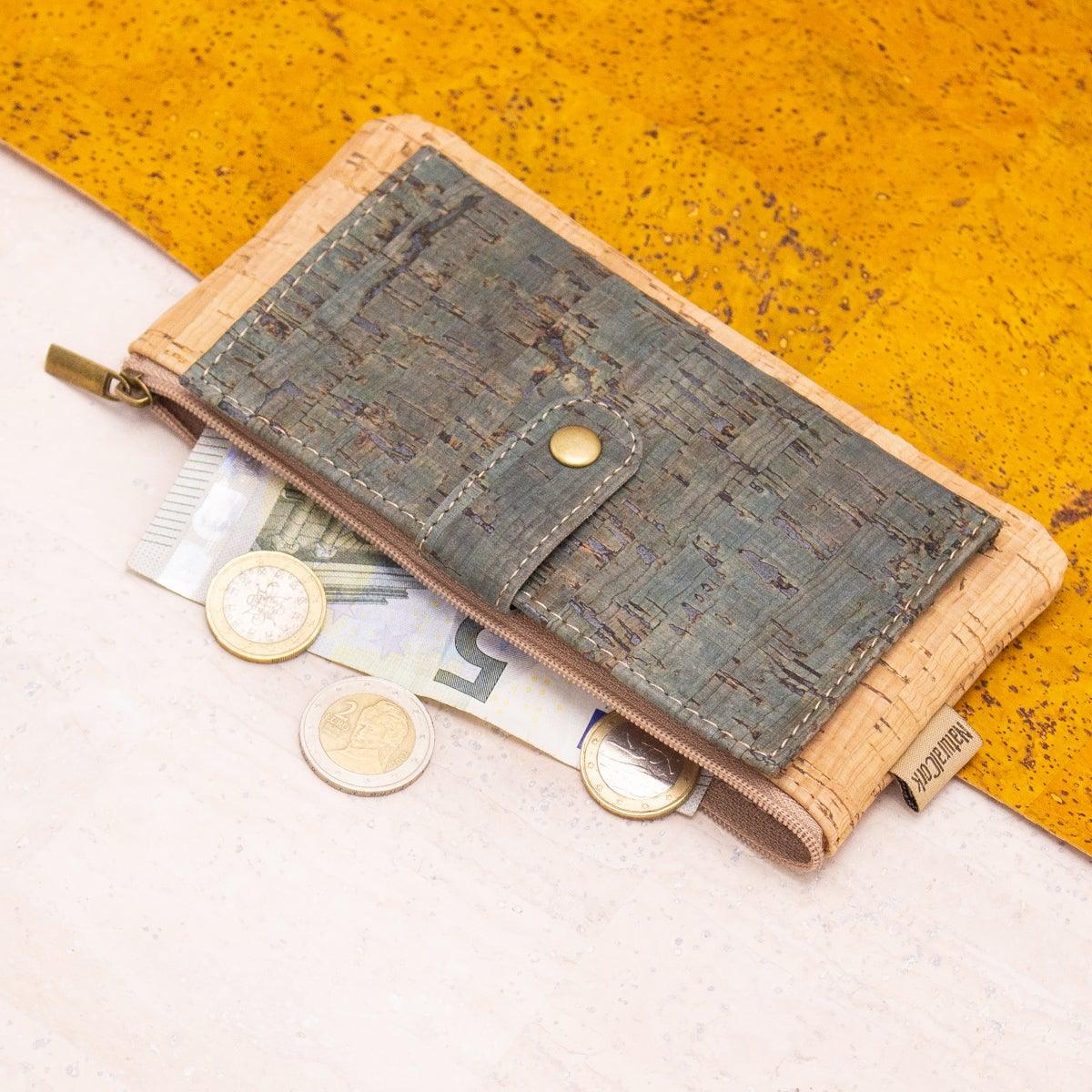 Turquoise cork leather wallet BAG-2052-C-3