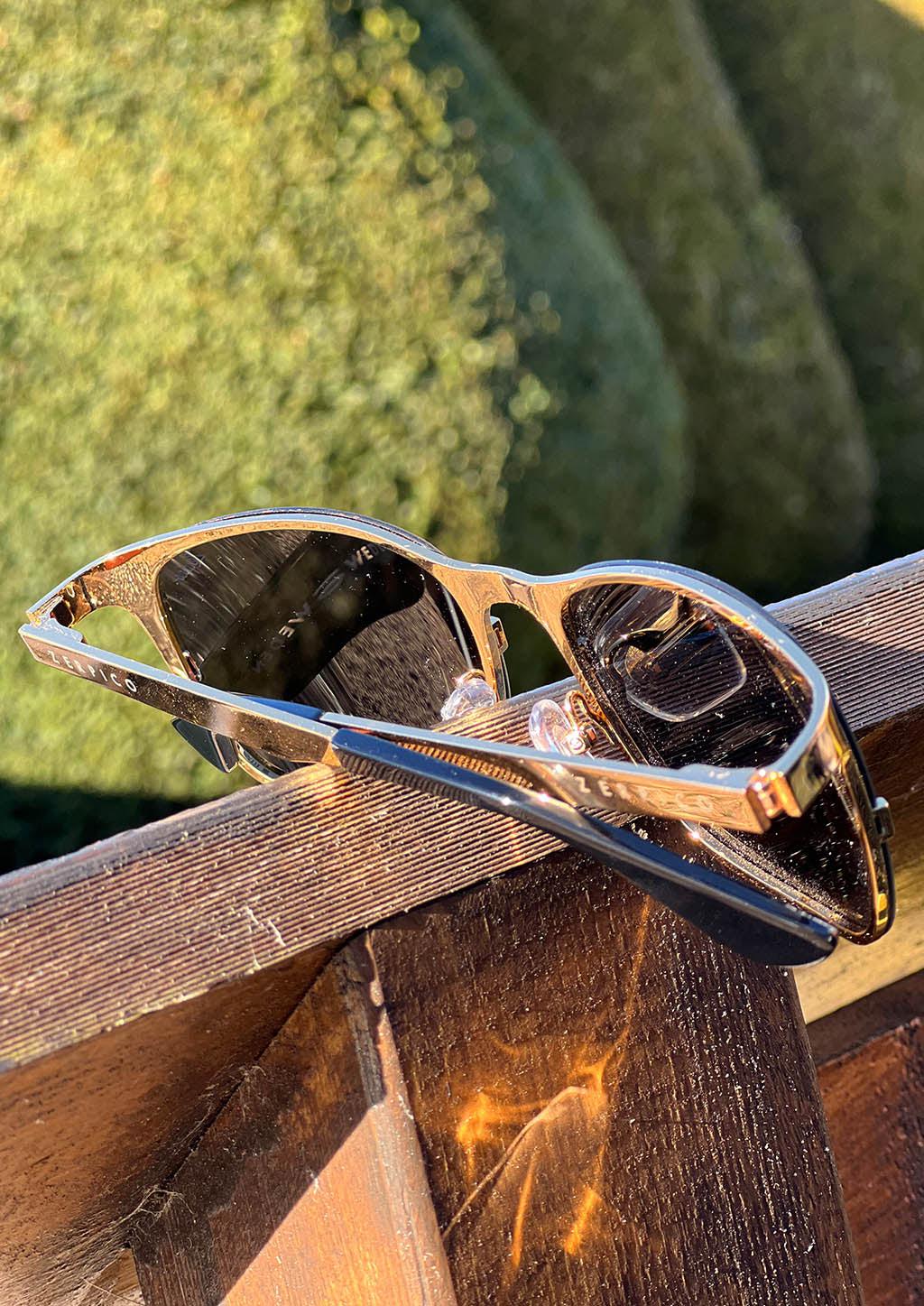 Oskar - Titan-Wayfarer-Sonnenbrille mit 24K Vergoldung-Sonnenbrillen-linaliva.de