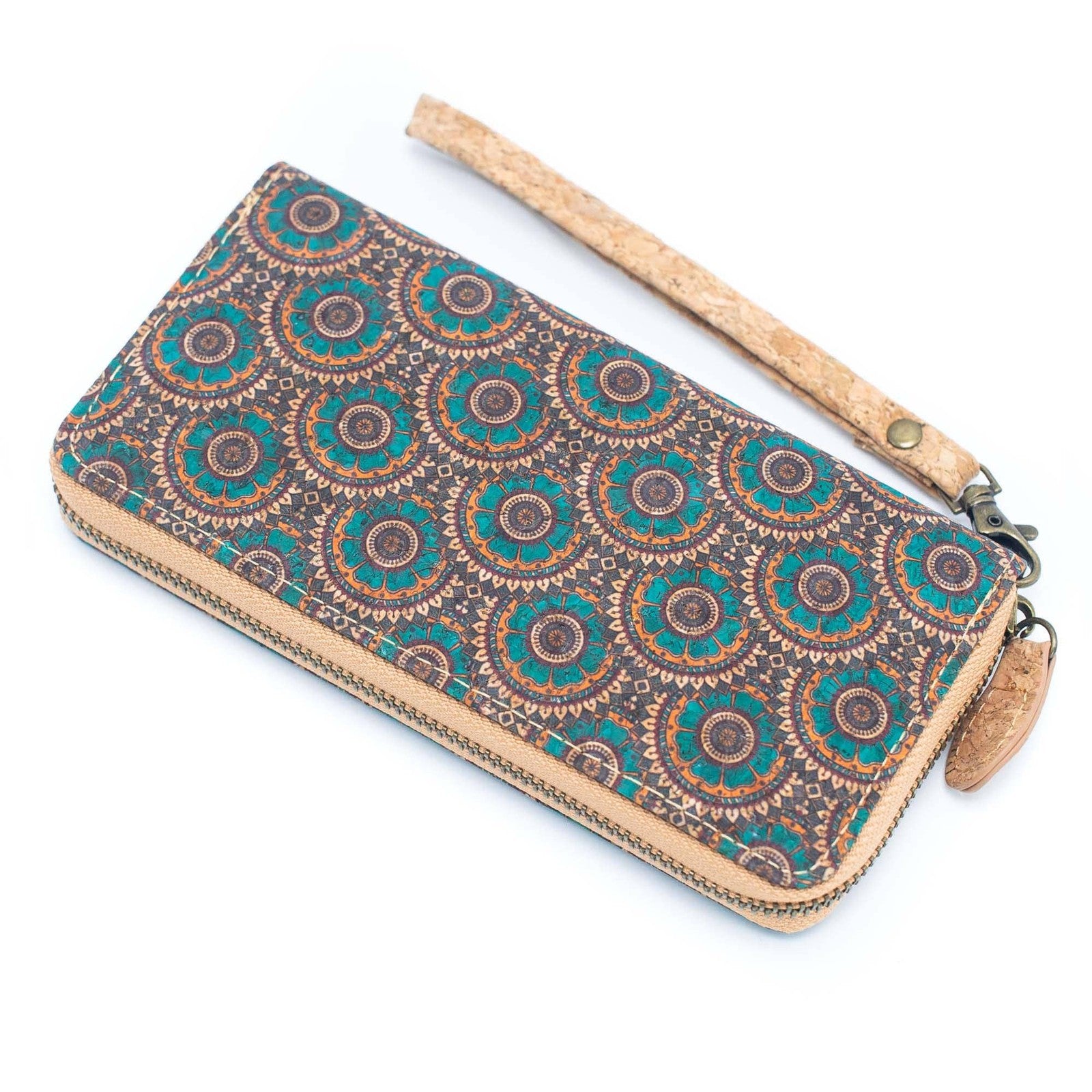 Various patterns natural cork women zipper card wallet- Vegan Cork Wallet BAG-2216-8