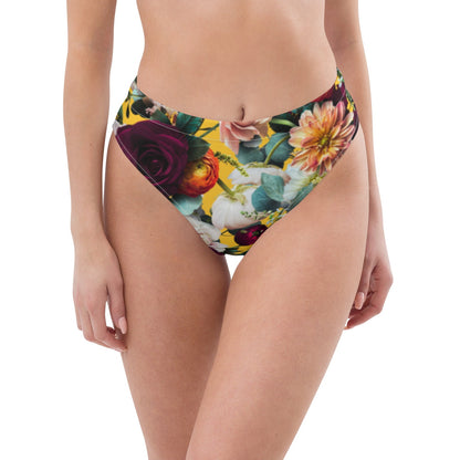 Rose & Dahlia - Recyceltes Bikinihöschen mit hoher Taille-recycelte Bikinis-XS-linaliva.de