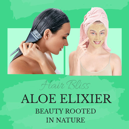 Hair Bliss- Natural Aloe Vera Herbal Hair & Skin Conditioning Powder- 12 Individual Sachets (10 gm each)- Reusable Brush & Tray Included-3