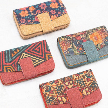 All cork women card wallet Colors cork Mini-Flap Printed Wallet –BAG-2222-1