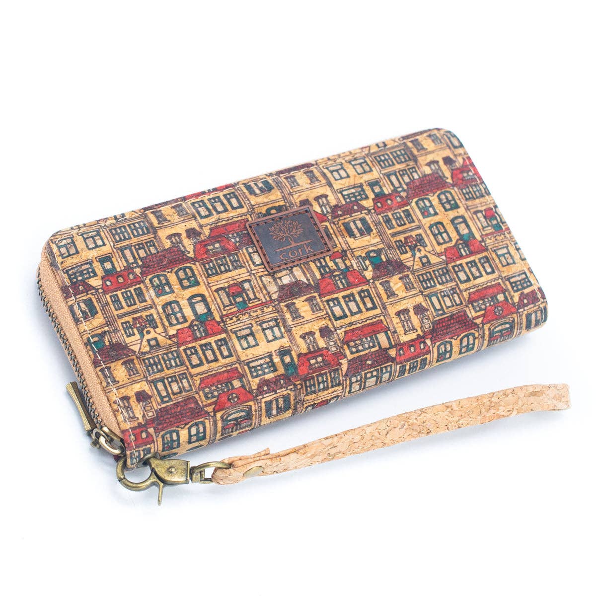 Various patterns natural cork women zipper card wallet BAG-2235-8