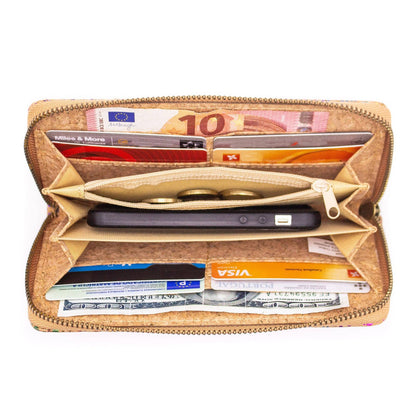 All cork Glitz Polka Vegan Zipper Wallet BAG-2060-3