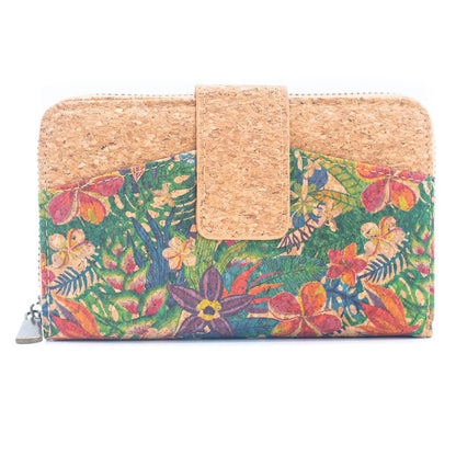 All cork women card wallet Colors cork Mini-Flap Printed Wallet –BAG-2222-12