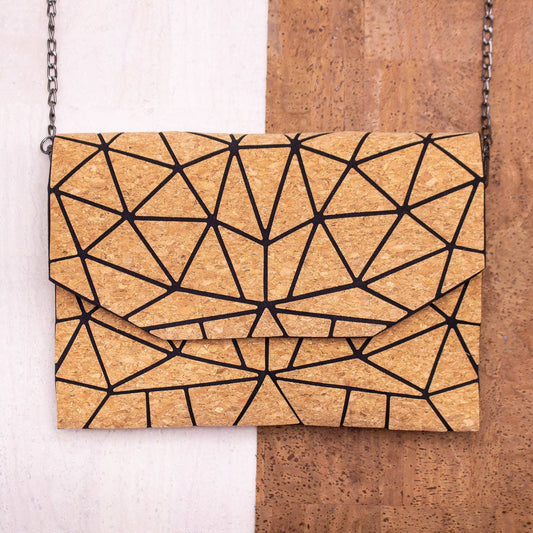 Cork Geometric Chain Crossbody cork Bag  BAG-2069-3