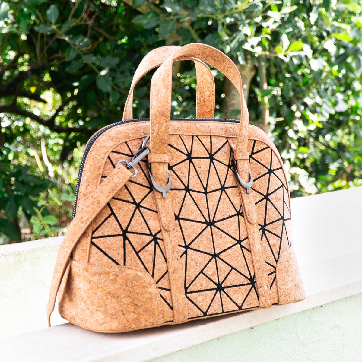 Geometric Cork Handbag for Women BAG-2262-1