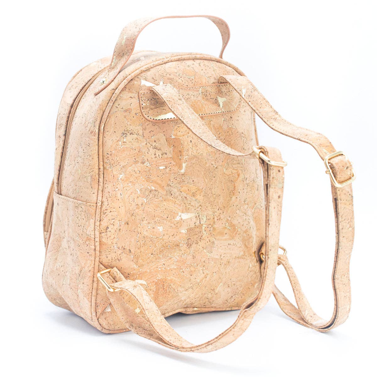 Natural cork Molten Gold Flap Daily ladies backpack BAG-2260-2