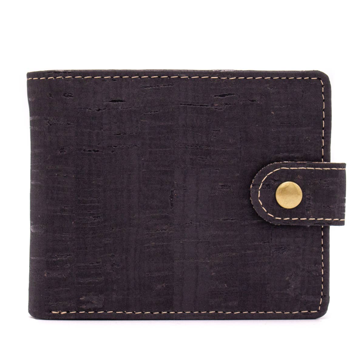 Sleek Bifold Cork Wallet with Snap Button BAG-2002-3