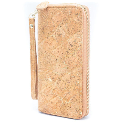 BUY 1 GET 1 FREE: Golden colors Natural cork Women Quilted Wallet Fold Card Holder Wallet  BAG-2204-1