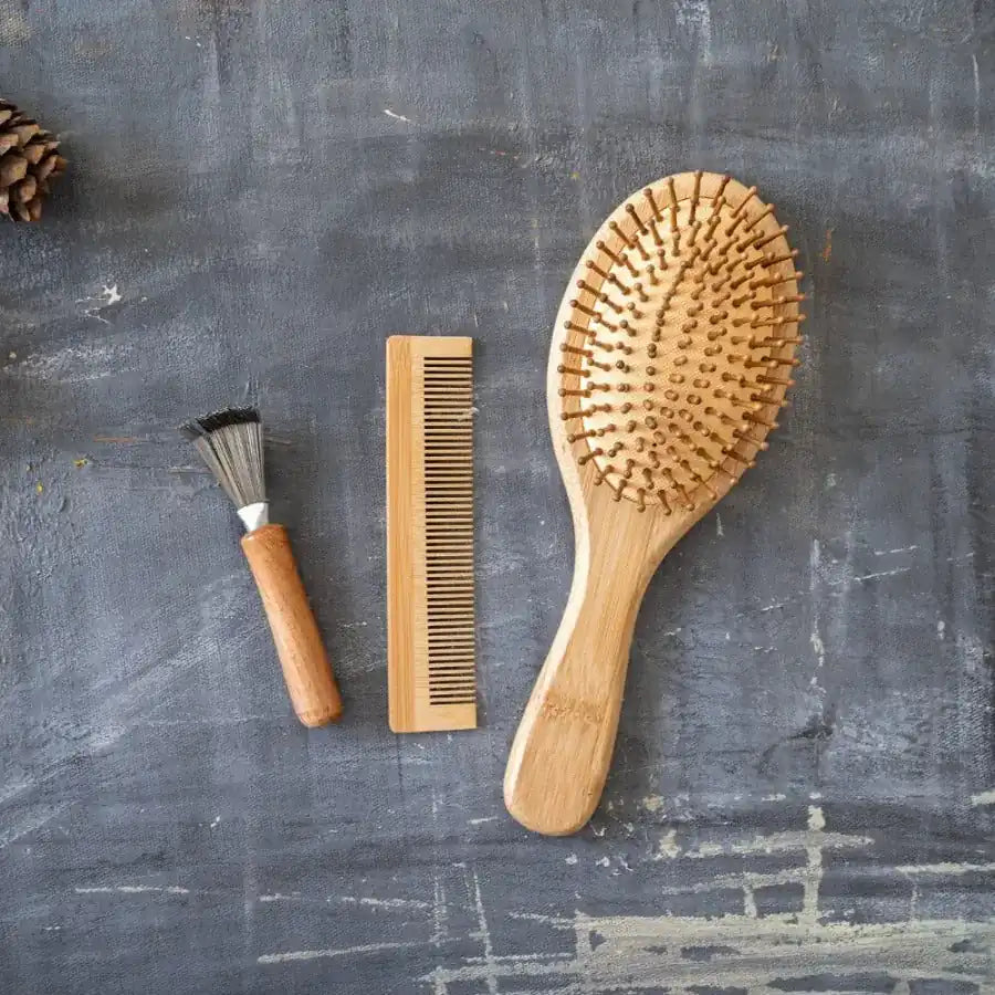 Bamboo Hair Brush Set-5
