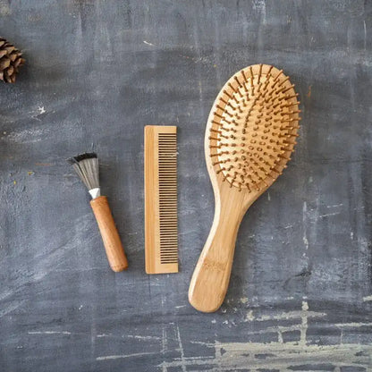 Bamboo Hair Brush Set-5