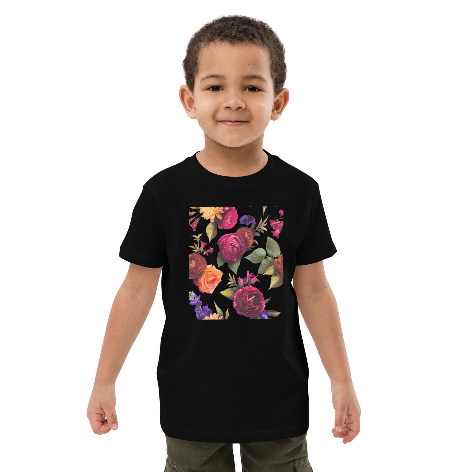 Floral Burst - Bio-Baumwolle T-Shirt für Kinder-Baby & Kinder Oberteile-linaliva.de