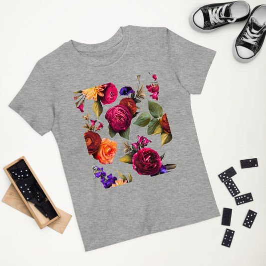 Floral Burst - Bio-Baumwolle T-Shirt für Kinder-Baby & Kinder Oberteile-linaliva.de