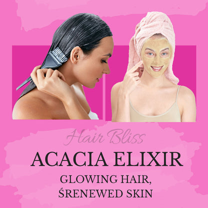 Hair Bliss- Natural Shikakai Acacia Herbal Hair & Skin Conditioning Powder- 12 Individual Sachets (10 gm each)- Reusable Brush & Tray Included-3