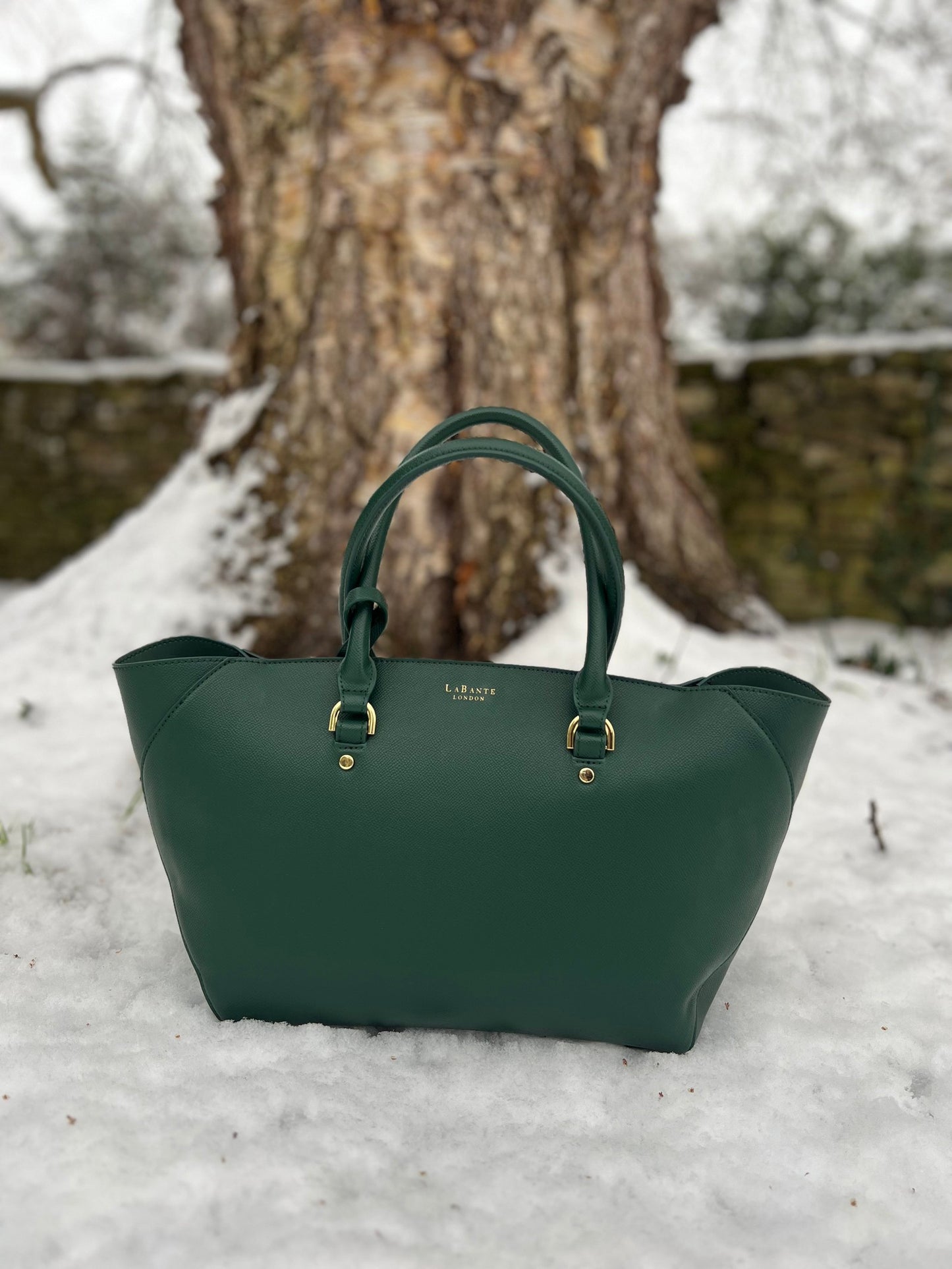 Green- Sophie Vegan Leather Tote Bag-5