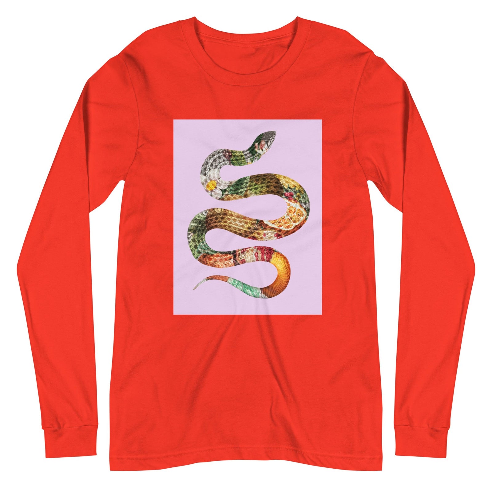Floral Snake - Unisex-Langarm-T-Shirt-unisex Langarm T-Shirts-linaliva.de